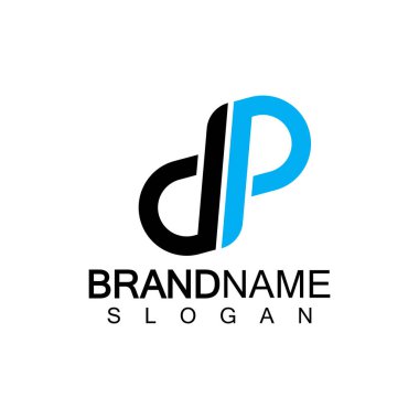 DP, PD, sonsuzluk ilk bağlı harf logosu