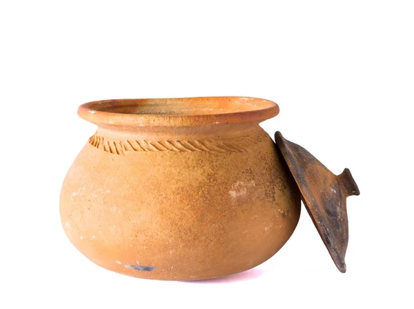 Pots made of clay for use in the kitchen. — Stock Photo, Image