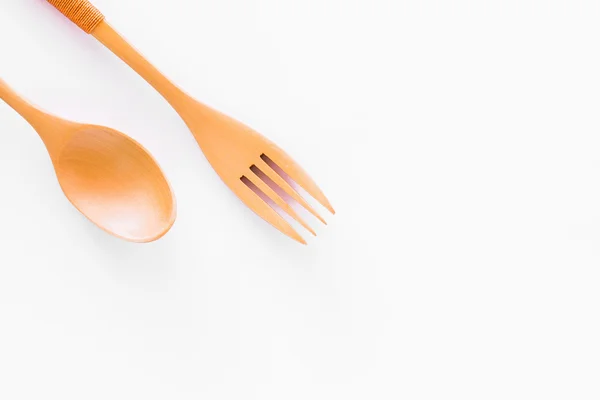 Wooden spoon and fork. — Stock Photo, Image