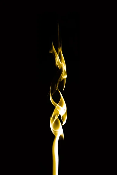 Incense smoke on a black background. — Stock Photo, Image
