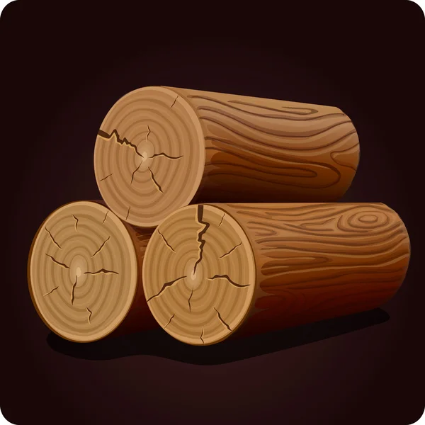 Jeu icône en bois — Image vectorielle