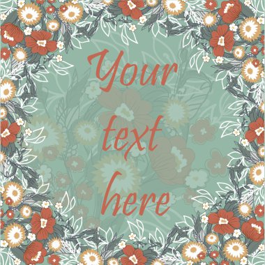 Çerçeve çiçekler desen
