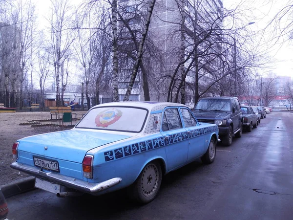 Moskau Russland März 2020 Ein Ungewöhnliches Originaldesign Des Personenwagens Gaz — Stockfoto