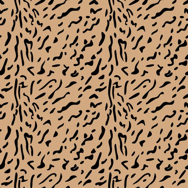 Векторный Бесшовный Рисунок Кожи Кошки Рыси Дизайн Фона Текстильное Оформление — стоковый вектор