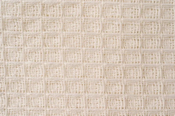 Texture Tissu Gaufre Coton Blanc Comme Fond Élément Design Tissu — Photo