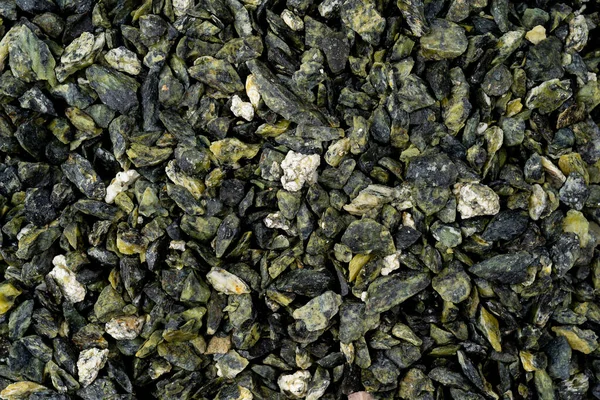 Natural Green Colored Marbles Stones Rock Dark Grey Black Coals — Stock Fotó