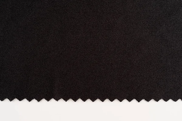 带文本复制空间的黑色亚麻布背景设计 黑色锯齿形背景面料布 — 图库照片