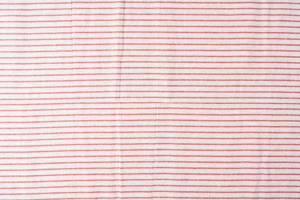 Tissu Coton Rayures Rouges Blanches Texture Tissu Gros Plan Fond — Photo