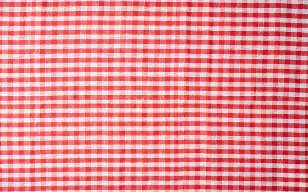 Mantel Gingham Rojo Menudo Encuentra Comensales Cafeterías Una Cubierta Tradicional —  Fotos de Stock