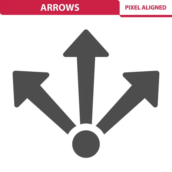 Frecce Direzione Navigazione Crossroads Icon — Vettoriale Stock