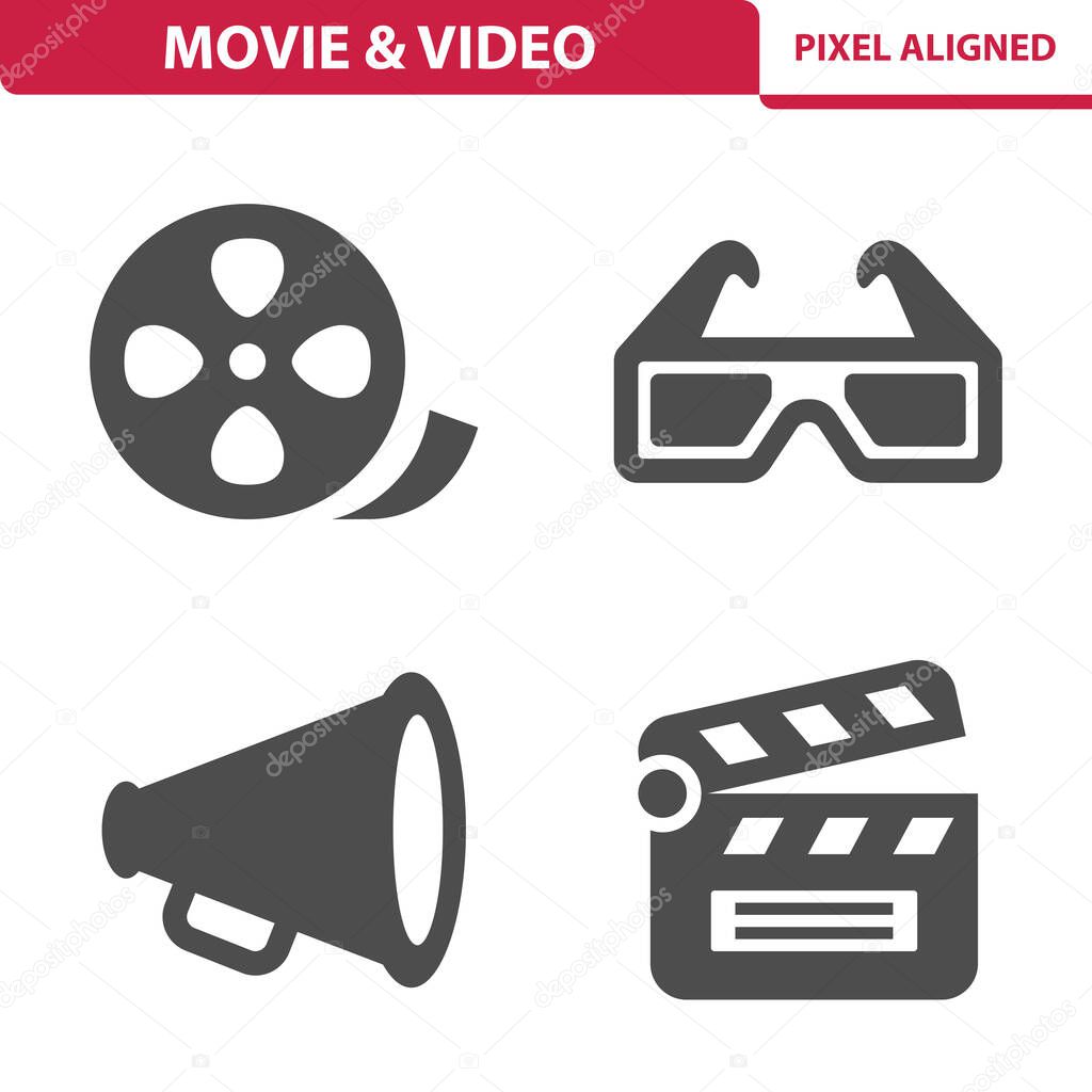 Movie, Video, Cinema Icons