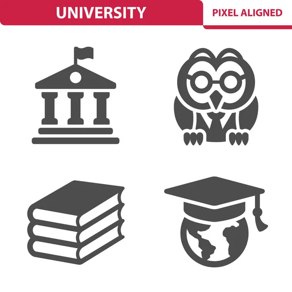 University School Education Icons — Stock Vector