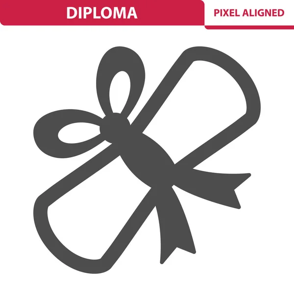 Diploma Degree Graduation Icon — Stock Vector