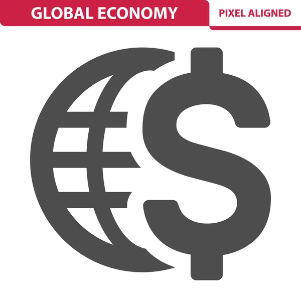Weltwirtschaft Ikone Der Wirtschaft — Stockvektor