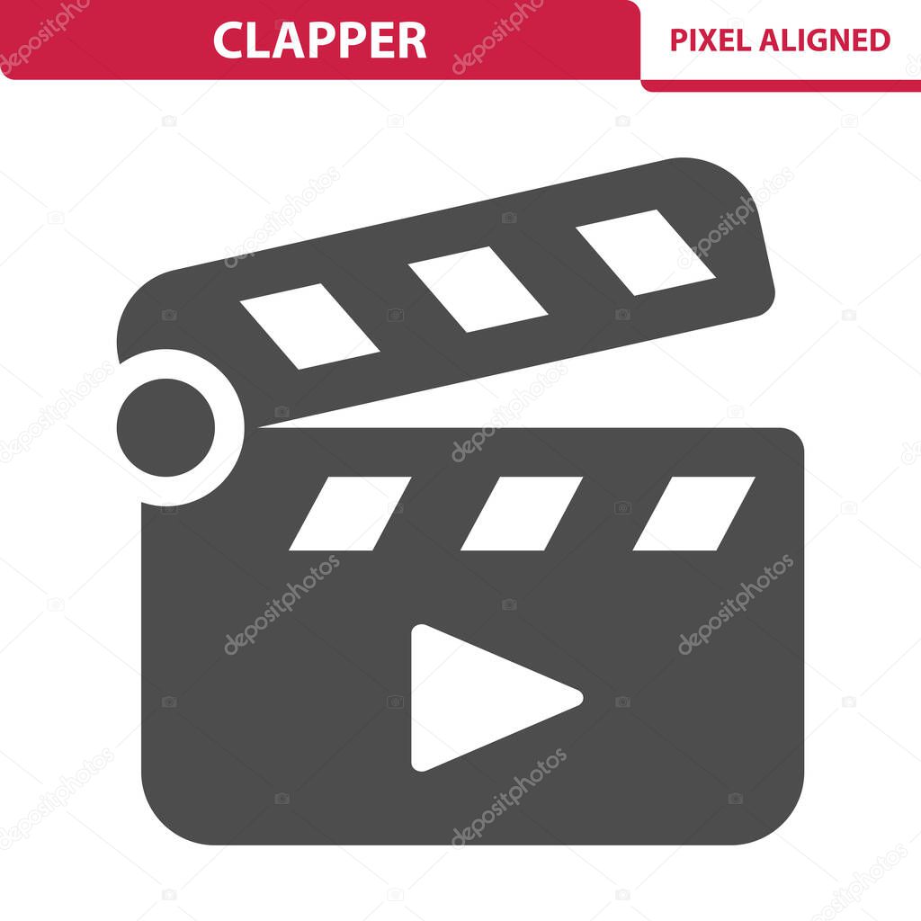 Clapper, Film Slate, Clapboard Icon