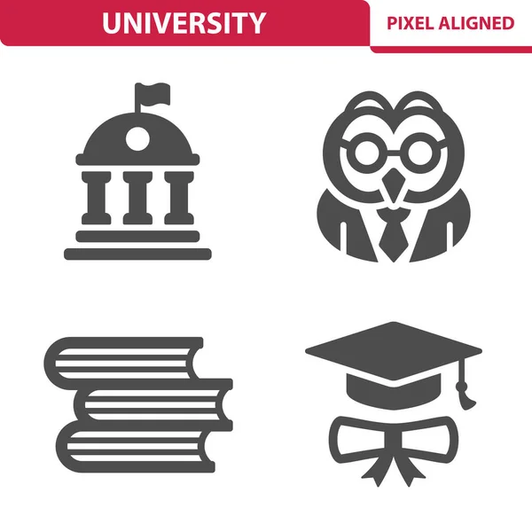 University School Education Icons — Stock Vector