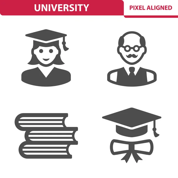 University Education Knowledge Icons — Stock Vector
