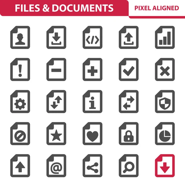 Files Documents Page Icons — Vetor de Stock