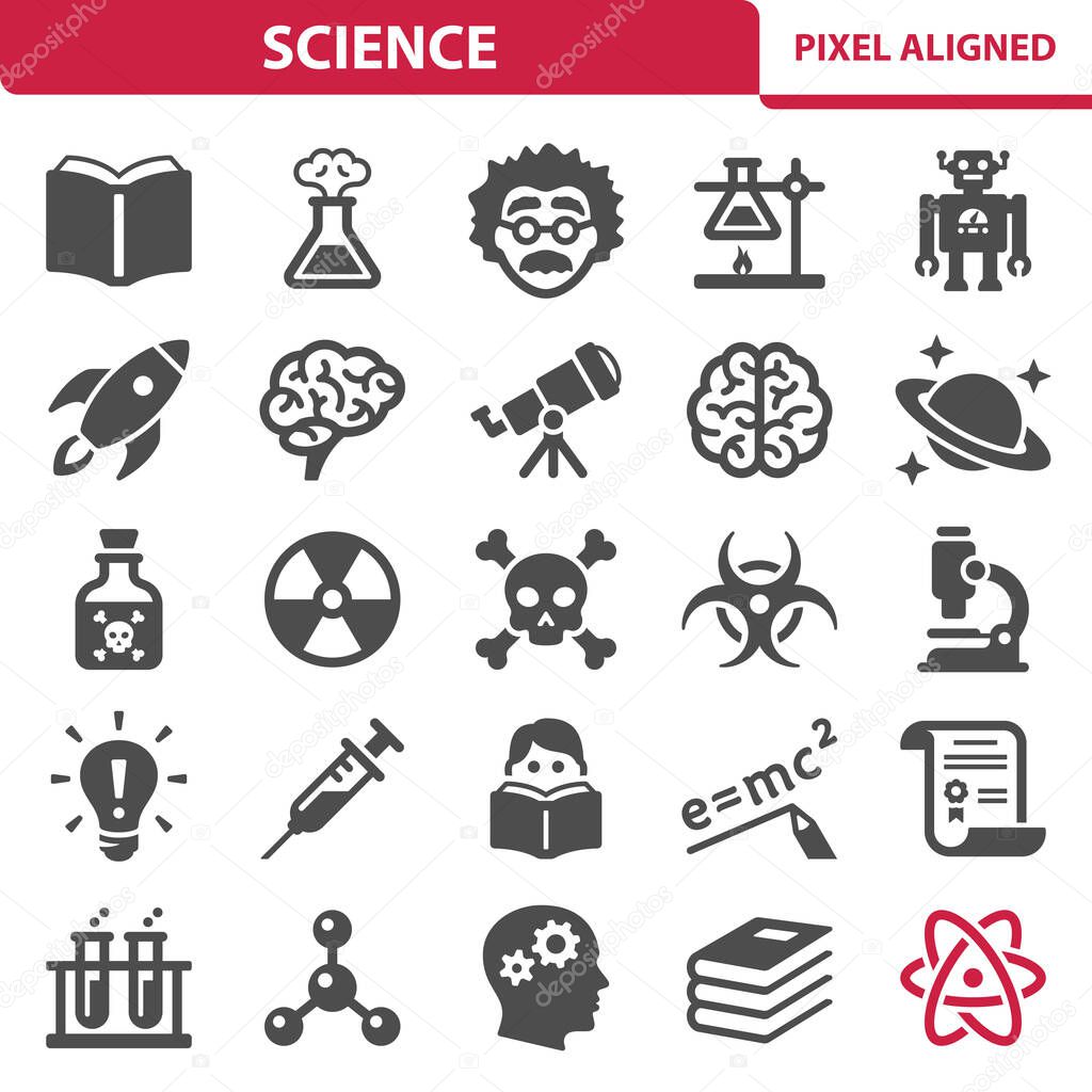 Science, Research, Knowledge Icons