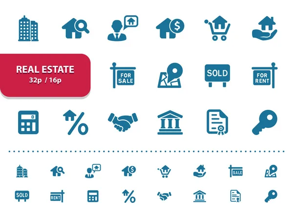 stock vector Real Estate Icons (2x magnification for preview)