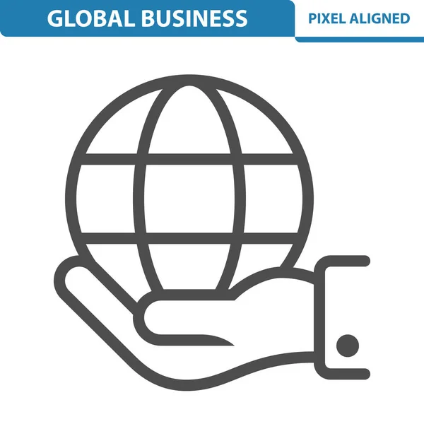 Globales Geschäft Hand Ikone — Stockvektor