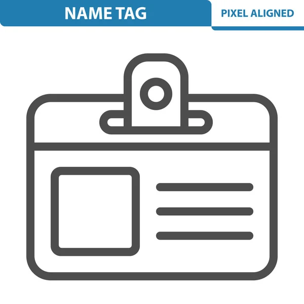 Nome Tag Card Icon — Vetor de Stock