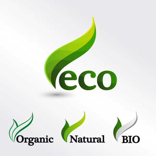 Nastavení Eco loga — Stockový vektor