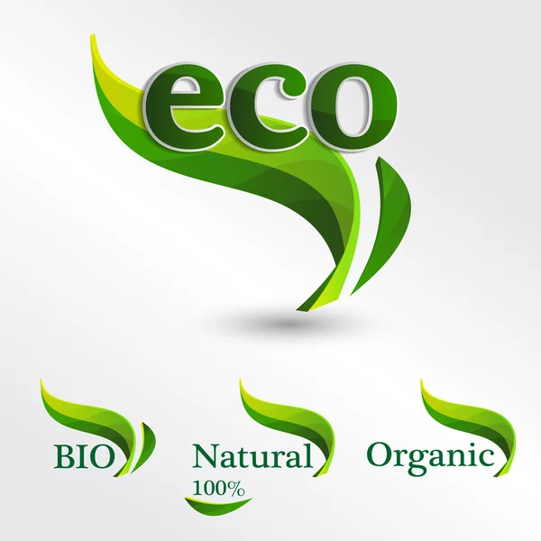Definir logotipos Eco —  Vetores de Stock