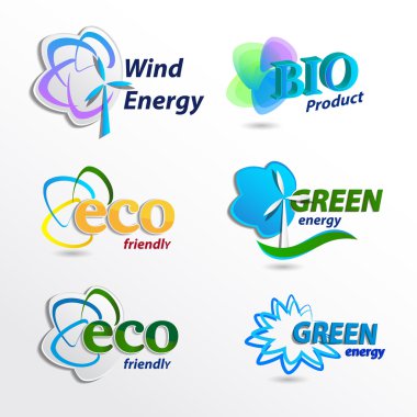 Eko logolar, tasarım şablonu öğesi ayarla