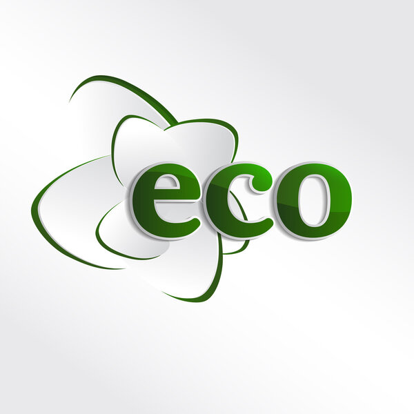 Эко логотип на белом фоне
