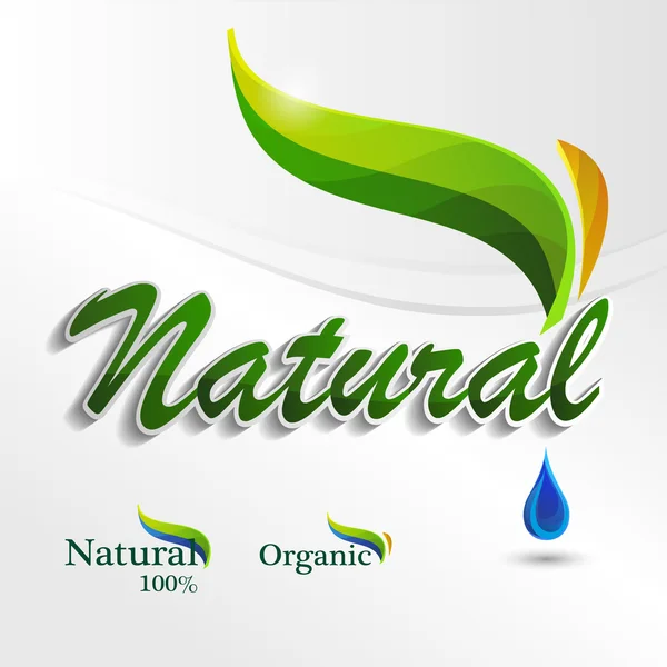 Conjunto de logotipos Eco, elementos de plantilla de diseño, icono natural — Archivo Imágenes Vectoriales