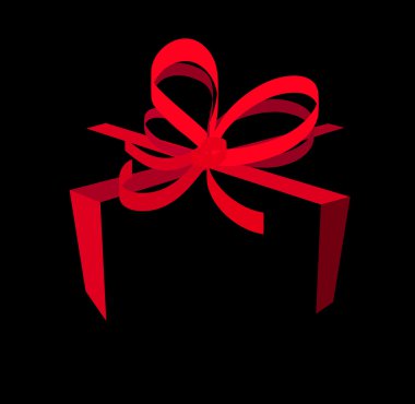 izole kırmızı yay 