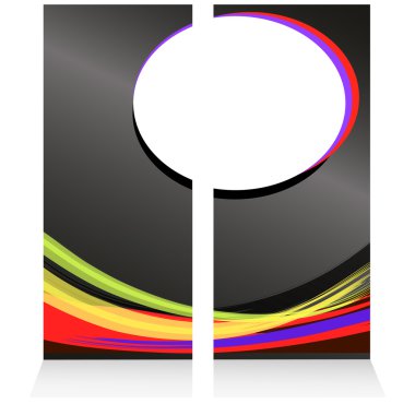 Siyah arka plan afiş kümesi