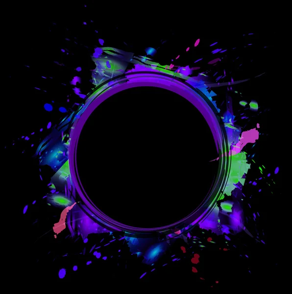 Akvarell cirkel färgglada ram — Stockfoto