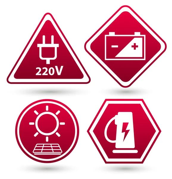 Borden eco drive. Groene eco-pictogram. — Stockfoto