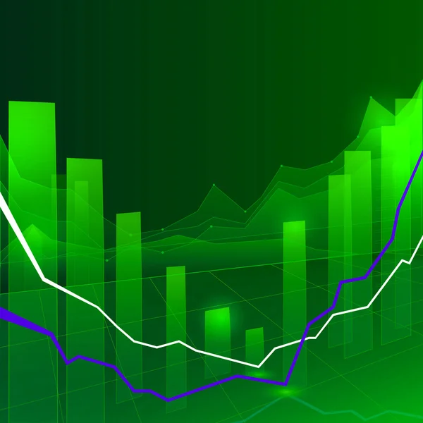 Grafico mercato azionario — Foto Stock