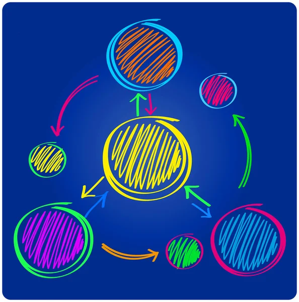 Schema con shalk e frecce — Foto Stock