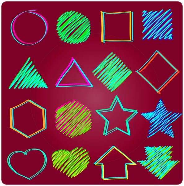 Набор геометрического логотипа — стоковое фото