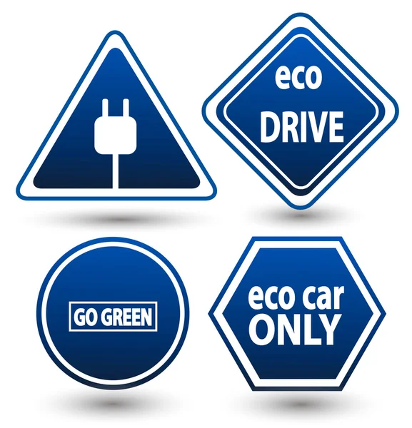 Дорожные знаки eco drive — стоковое фото