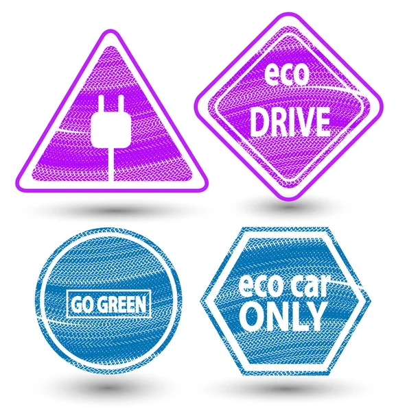 Road signs eco drive. — Stock Photo, Image