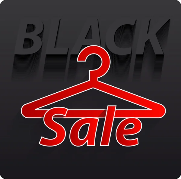 Försäljning på galge på svart bakgrund — Stockfoto