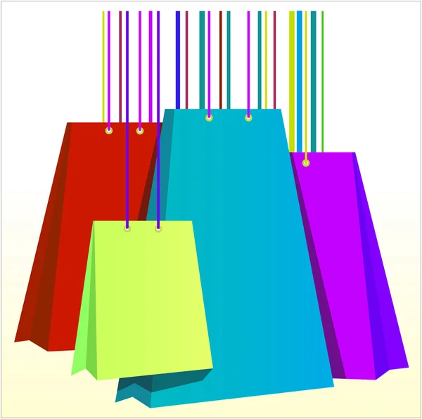 Colourful paper shopping bags — Stock Photo, Image