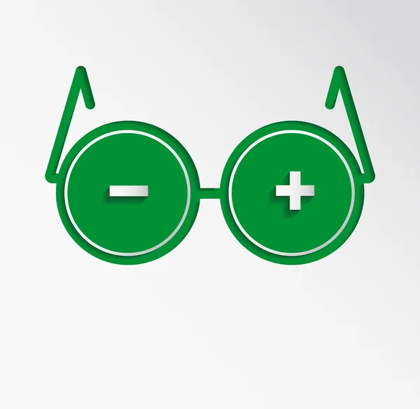 Zielony okrągły okulary — Zdjęcie stockowe