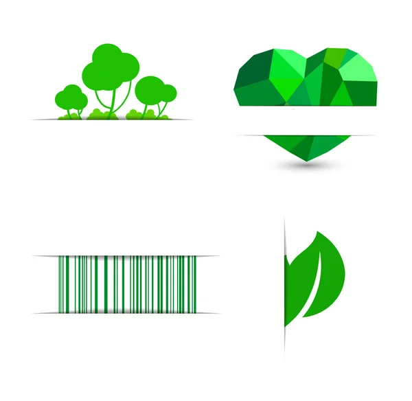 Ecologie vriendelijke pictogrammen — Stockfoto