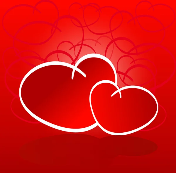 Red love hearts — Stock Photo, Image