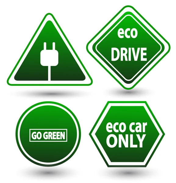 Road signs eco drive — Stock Photo, Image