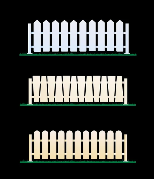 Valla Conjunto de elementos de diseño, empalizada, recinto, valla de color imag — Archivo Imágenes Vectoriales