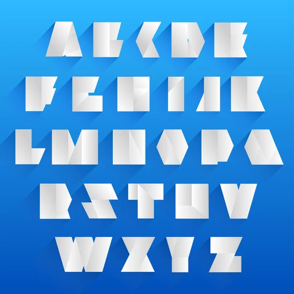 화이트 알파벳 세트입니다. 하얀 편지. — 스톡 벡터