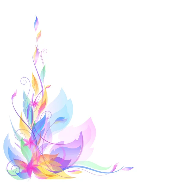 Cadre fleuri coloré.Illustration vectorielle du modèle . — Image vectorielle