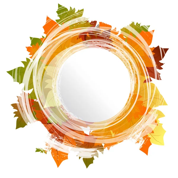 Herbst frame.vector Hintergrund. Rahmen mit bunten Blättern. — Stockvektor